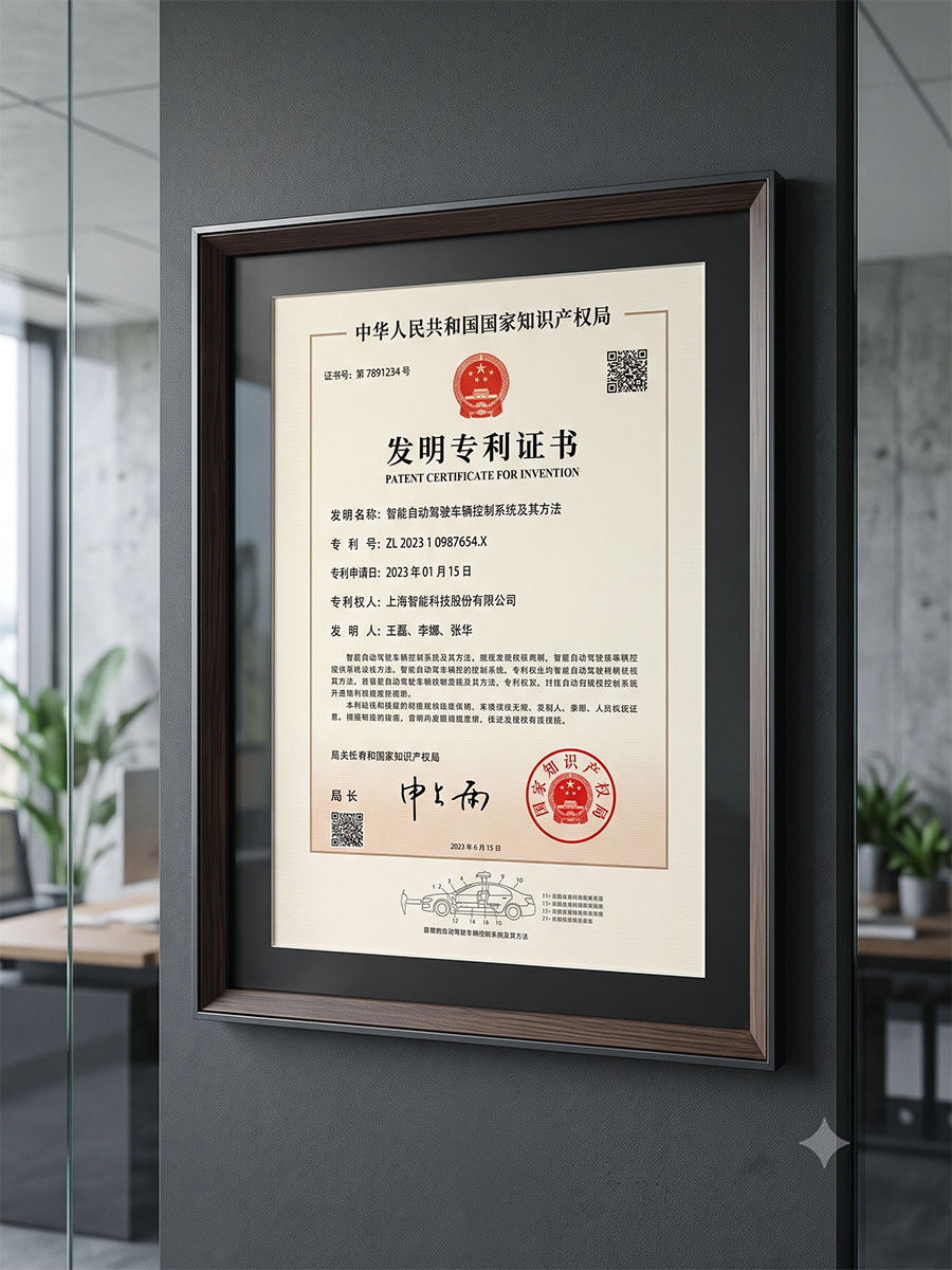 精密模具结构专利证书展示