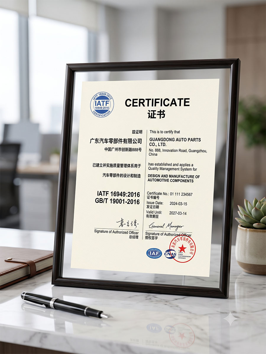 汽车行业IATF16949质量体系认证
